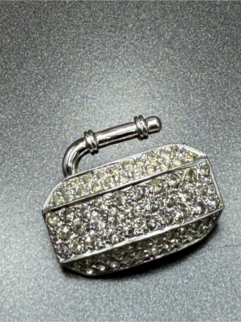 Vintage Keyes Curling Rock Brooch #cz571